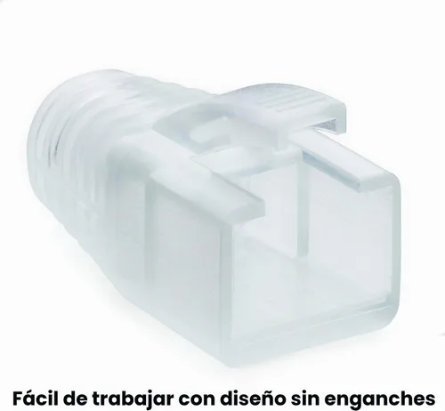 Vista 6 de trueCABLE - Botas de alivio de tensión RJ45, cubierta de PVC de 0.157 pulgadas, transparente, 100 piezas 0.276 in - Pequeño