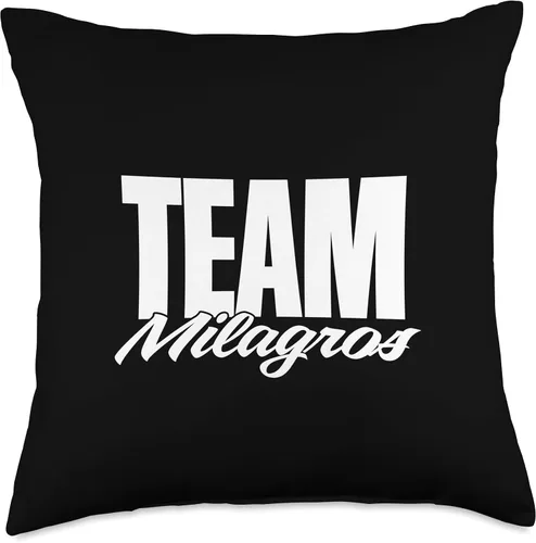 Vista 4 de Milagros Fan Club Designs Team Name, Cheer for Milagros Support Throw Pillow, 16x16, Multicolor
