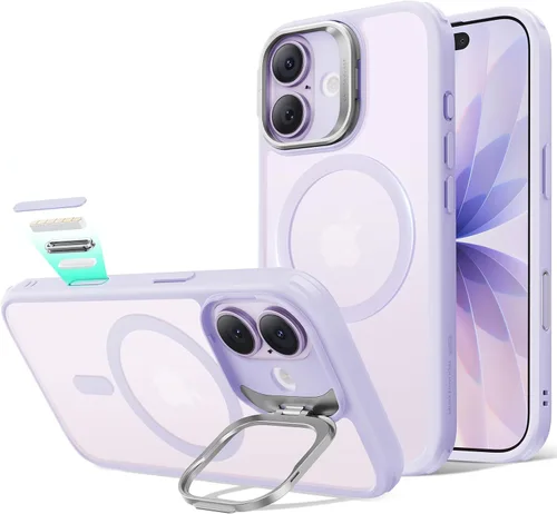Vista 55 de ESR Funda para iPhone 13 Pro, compatible con MagSafe, protección de grado militar a prueba de golpes, soporte de anillo de cámara integrado, funda