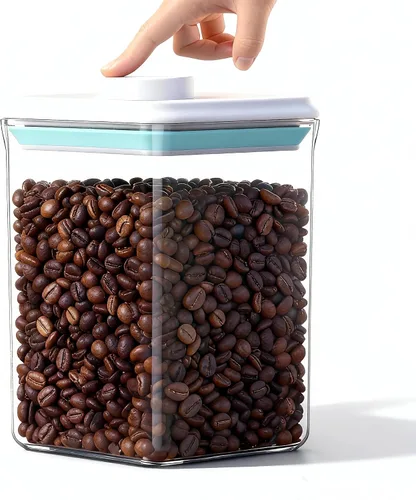 Vista 12 de Recipiente hermético de almacenamiento de alimentos con tapas, sin BPA para espagueti, cereales, harina, arroz, organizador de cocina