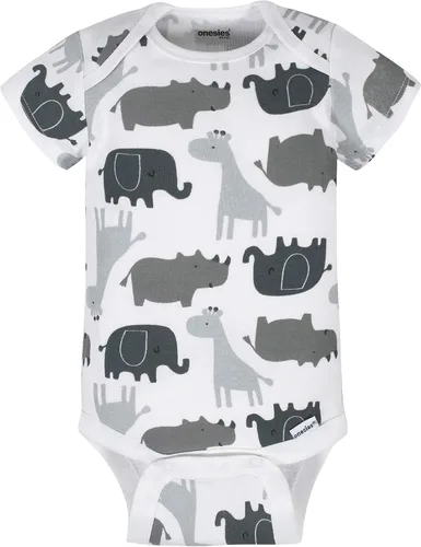 Vista 9 de Onesies Brand Paquete de 8 mamelucos unisex de manga corta para bebé