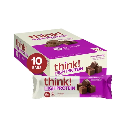 Vista 9 de Think! Barra alta en proteínas, Brownie Crunch, 12
