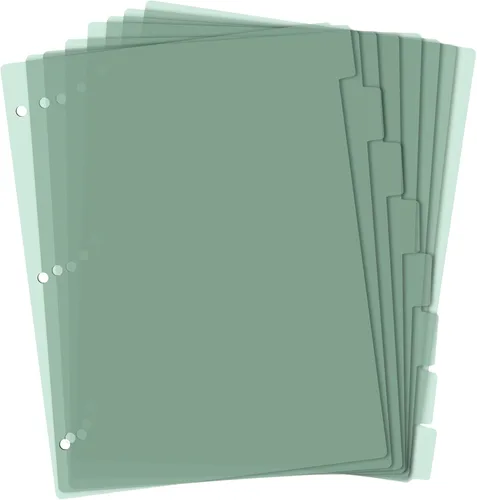 Vista 15 de Separadores de carpetas negros, separadores de plástico resistentes de 8 pestañas, separadores de carpetas con pestañas, juego de separadores