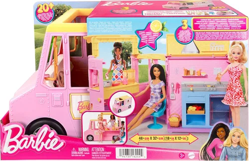 Vista 3 de Barbie® Set, Lemonade Truck Playset con 25 piezas