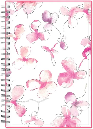 Vista 2 de Blue Sky 2019 Planificador semanal y mensual, cubierta flexible, encuadernación de doble alambre, 5" x 8", orquídea