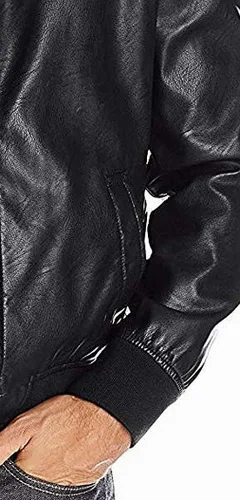 Vista 3 de Tommy Hilfiger Chaqueta bomber de piel sintética para hombre