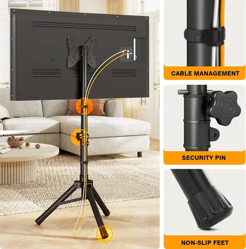 Vista 5 de Soporte de trípode de TV portátil para pantallas de 22 a 50 pulgadas