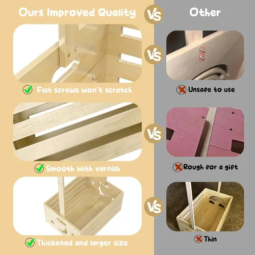 Vista 6 de Cesta grande de regalos para baby shower, caja de madera, colgadores de letras de madera personalizadas para bebé recién nacido niña niño, regalos