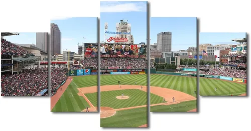 Vista 65 de Arte para pared, lienzo para estadio deportivo, arte para pared, diseño de campo de Wrigley en Chicago, pinturas de Chicago, impresiones sobre