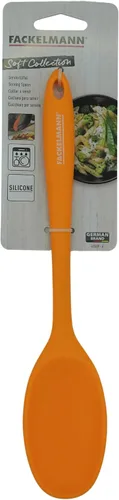 Vista 3 de Fackelmann 40369 - Cuchara de silicona, 11.1 x 2.2 in, colección suave (color: negro o naranja), cantidad: 1 pieza