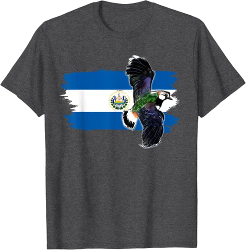 Vista 35 de Camiseta con la bandera de El Salvador, mapa de El Salvador, camiseta de Salvador para mujer, Negro