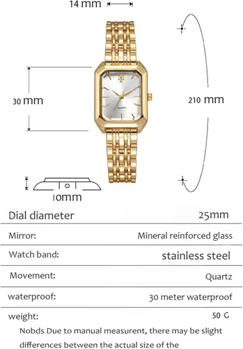 Vista 5 de BESTKANG Relojes para mujer, relojes de pulsera de acero con correa de acero, reloj de pulsera de cuarzo cuadrado simple de moda casual