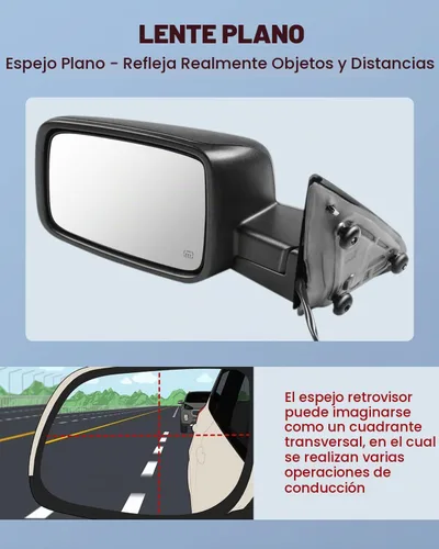 Vista 5 de CCIYU Espejo retrovisor lateral izquierdo y derecho apto para 09-10 para A Pair