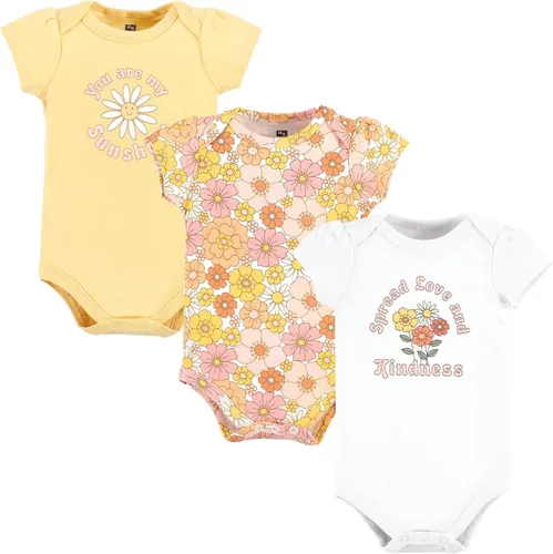 Vista 263 de Hudson Baby baby-girls Cotton Bodysuits 3-pack