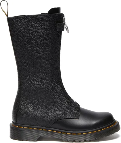 Vista 4 de Dr. Martens para mujer 1b99 Botas de cuero con cremallera frontal de pantorrilla media