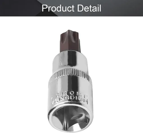 Vista 159 de Utoolmart 1/2" Drive x 0.551 in largo Hex Bit Socket, métrico, S2 y Cr-V acero 1pcs