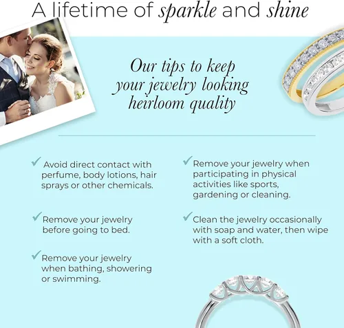 Vista 5 de La Joya 16 - 12 CT TW Certified Lab Created Diamond Channel Rings - Sparkling 10k Solid Gold Wedding Band, Stackable Band, Promise Ring and