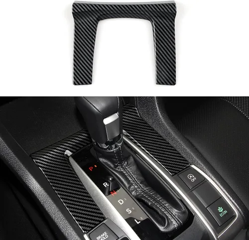 Vista 31 de Calcomanías de cubierta de altavoz de pilar para Honda Civic 2016 2017 2018 2019 2020 2021 10ª generación Accesorios ABS fibra de carbono pegatinas