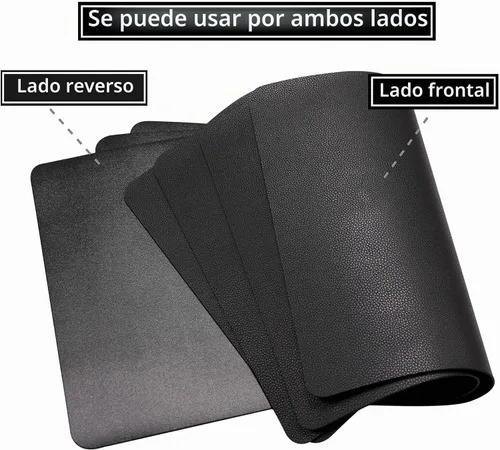 Vista 4 de Manteles individuales lavables de cuero, impermeables, resistentes al calor, fáciles de limpiar, para mesa de comedor, mesa de cocina (2, negro)