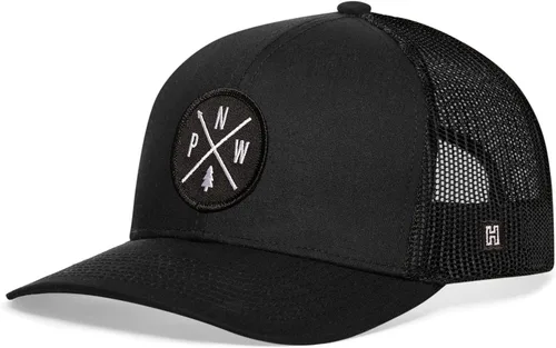 Vista 2 de HAKA PNW - Gorra de béisbol ajustable para hombre y mujer, diseño de camionero del noroeste del Pacífico