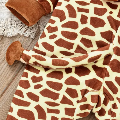 Vista 5 de Aalizzwell Mameluco con capucha para bebés y niños, para otoño e invierno
