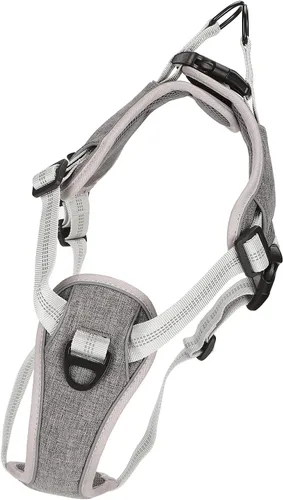 Vista 4 de No Pull Dog Harness Adjustable Reflective Vest for Medium/Large Dogs Gentle Chest & Back Support Harness Easy On - Off with Quick Lock Buckle