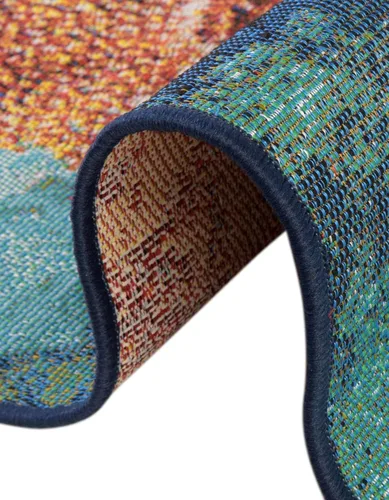 Vista 6 de Unique Loom Outdoor Coastal Collection - Alfombra rectangular de 2 x 3 pies 1 pulgada, multicolor y marfil