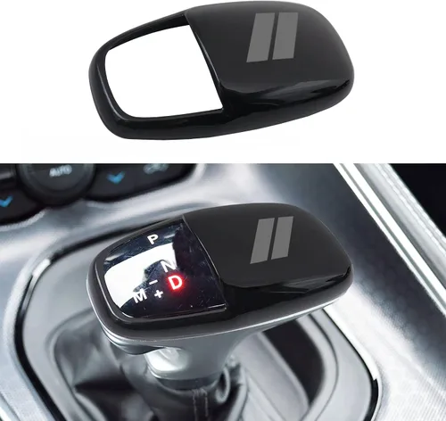 Vista 11 de Cubierta para cabeza de palanca de cambio para accesorios Dodge Charger 2015-2023 Challenger 2015-2024 Durango 2016-2025 2026, inserto