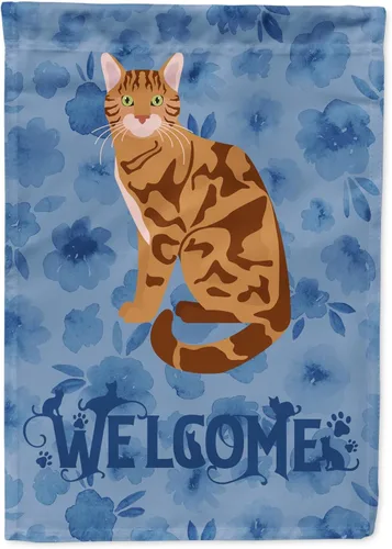 Vista 75 de Caroline's Treasures CK5005GF Bandera de bienvenida de gato abisinio para buzón, bandera decorativa para patio exterior, obras de arte de patio