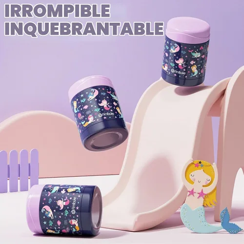 Vista 8 de Fimibuke Tarro de Comida Aislado para Niños, 12 OZ Libre de BPA Boca Ancha Acero Inoxidable al Vacío Tarro de Almuerzo para Comida Caliente y Fría