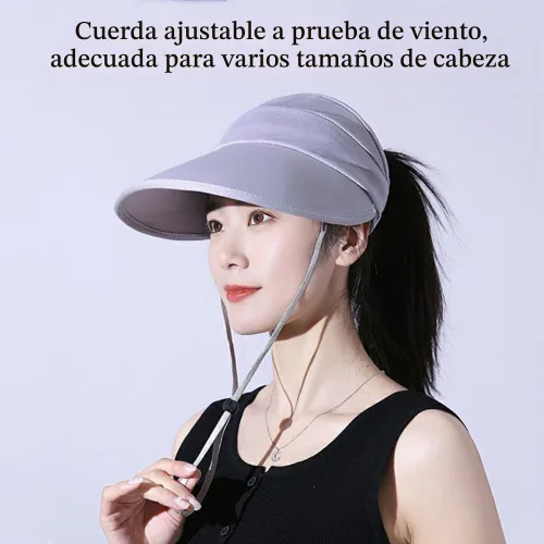 Vista 3 de Protección solar UPF 50+ para exteriores, impermeable, transpirable, para el cuello, plegable, para hombres y mujeres Sun Hat2-negro