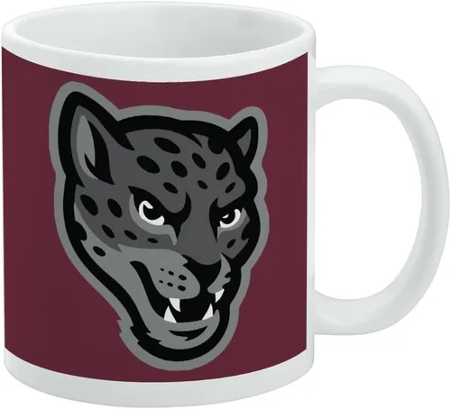 Vista 213 de Taza de cerámica con el logotipo principal de la Universidad Rider, taza de regalo novedosa para café, té y bebidas calientes, 11oz, blanca