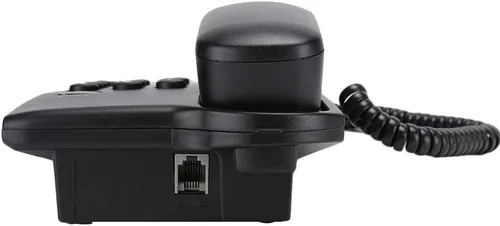 Vista 8 de Teléfono fijo, soporte de pared de escritorio con cable, teléfono de extensión inglés con silencio/una, función de redireccionamiento/flash