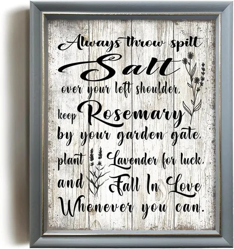 Vista 7 de Práctica decoración de pared con citas mágicas, arte de pared con texto en inglés "Always Throw Spilt Sale", decoración de bruja, bruja, póster