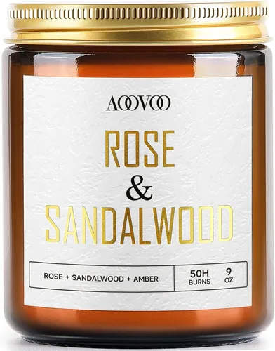 Vista 14 de AOOVOO Velas de canela de manzana, velas perfumadas de 22 onzas, vela de aromaterapia, vela de soja para el hogar perfumada