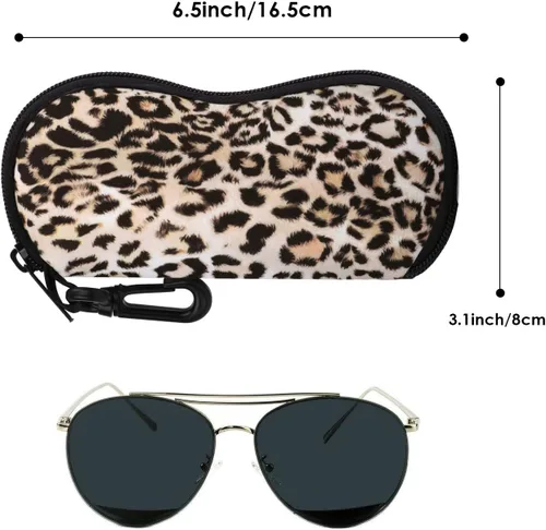 Vista 206 de MoKo - Estuche suave, ultra ligero, de neopreno, para lentes de sol, con cremallera y clip para cinturón