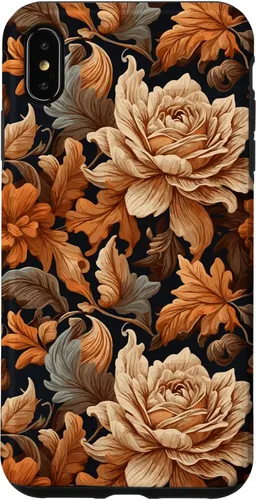 Vista 11 de Warm Colors of Autumn Stylish Design - Fall Flowers Pattern Case for iPhone 16