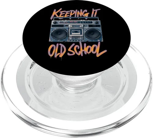 Vista 7 de Keeping It Old School Retro Vintage Boombox PopSockets Standard PopGrip