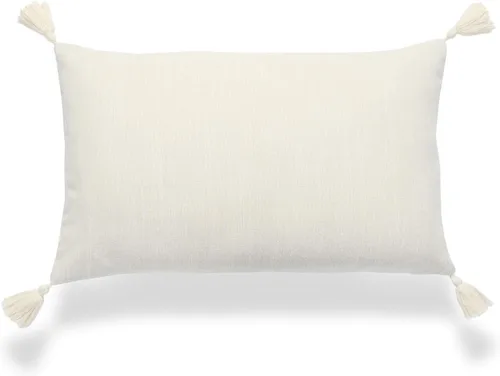 Vista 8 de Hofdeco Funda de almohada decorativa neutra de mediados de siglo solamente, beige sólido, 20 x 20 pulgadas