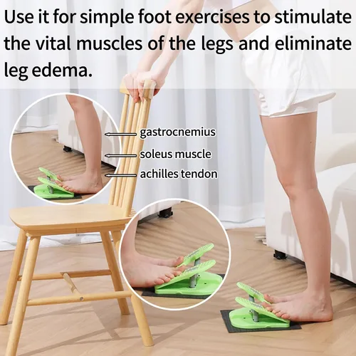 Vista 7 de Foldable Leg Exerciser: Portable Foot Pedal Exerciser for Seniors Under Desk Foot Pedal Exerciser Stepper Exercise for Leg Muscles Relieves Varicose