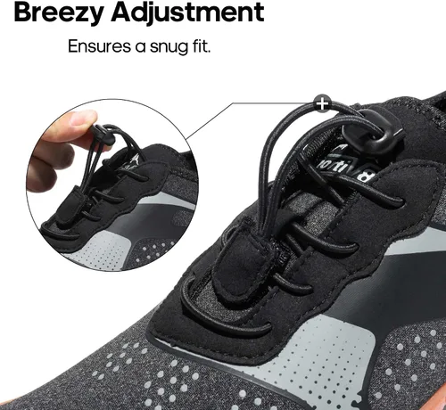 Vista 6 de NORTIV 8 Zapatos de agua para hombre, descalzos, atléticos, ligeros, deportivos, para el aire libre, natación, pesca, senderismo, buceo, surf