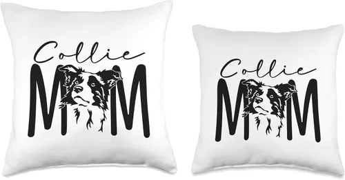 Vista 3 de Border Collie Mom Best Dog Lover Women Girls Throw Pillow