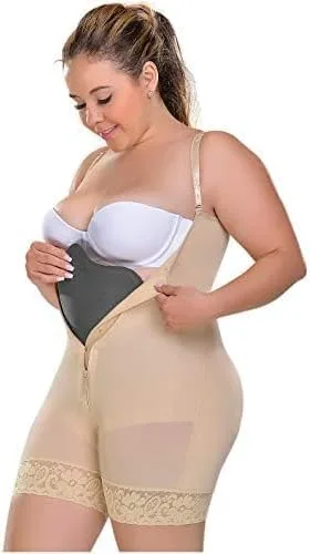 Vista 3 de M&D 0105 - Tabla de compresión para abdominales y liposcirugía, para después de la abdominoplastia, color gris, Gris 9105