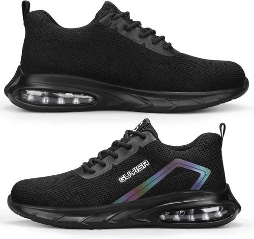Vista 6 de GLANOUDUN Steel Toe Shoes for Men Lightweight Safety Work Shoe,Breathable Comfortable Tennis Working Footwear,Indestructible Steel Toe