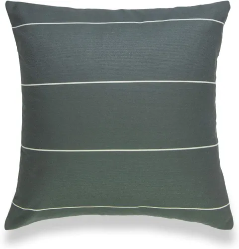 Vista 8 de Hofdeco Funda de almohada decorativa moderna y bohemia solamente, para sofá, cama, a rayas, marrón, 18 x 18 pulgadas