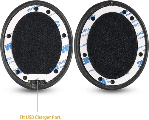 Vista 3 de Almohadillas de repuesto para auriculares de espuma viscoelástica para Beats Studio 2.0 con cable/inalámbrico B0500 / B0501 y Studio 3.0 para Negro