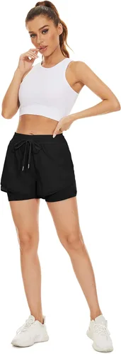 Vista 5 de Taydey Pantalones cortos deportivos de secado rápido para mujer