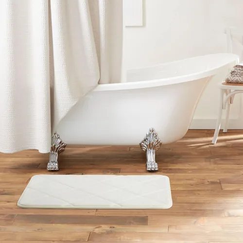 Vista 23 de Home Dynamix Capri Haven - Tapete de baño de espuma viscoelástica lavable a máquina, negro, 22 x 42 pulgadas