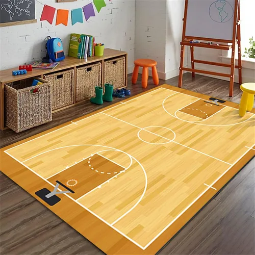 Vista 14 de Alfombra de fútbol americano, 3 x 4 pies, lavable de gran tamaño, ilustraciones 3D, con textura de cuero de fútbol, con cordones, alfombras