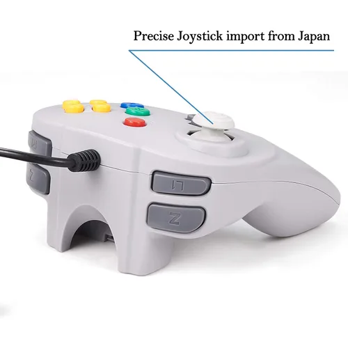 Vista 7 de miadore 2 Pack Classic N64 Controller Game Pads Joystick for N64 Video Game System N64 Console (GrayJungle Green)